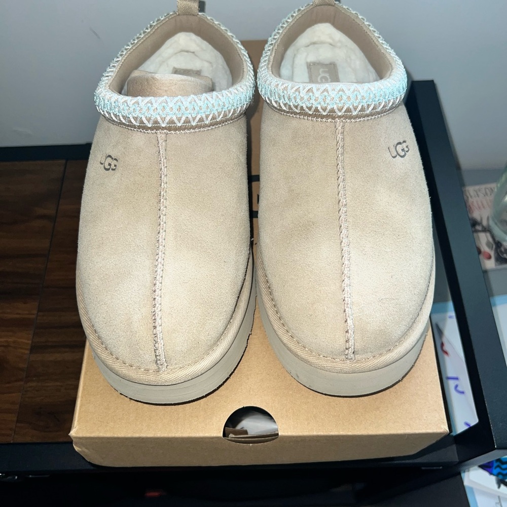 UGG Tan Suede Slippers Tazz